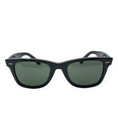 상태좋음 現行品 Ray Ban レイバン ORIGINAL WAYFARER BIO-BASED オリジナル ウェイファーラー バイオベース サングラス RB2140-F 1358/31 ポリッシュブラック グリーン フルフィット アジアンフィット G-15