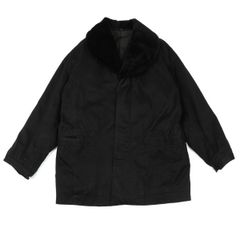 イッセイミヤケメンISSEY MIYAKE MEN 着脱ボアカラーririジップカフスキルティングライニングジャケット 黒L