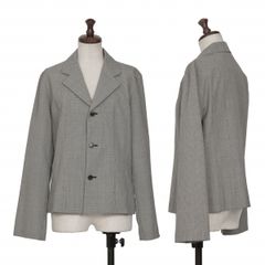 トリコ 꼼데가르송 tricot COMME des GARCONS ウール千鳥格子柄ジャケット 黒白M位