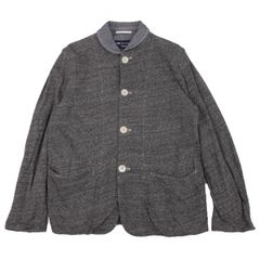 꼼데가르송 オムCOMME des GARCONS HOMME シャンブレーリバーシブルラウンドカラージャケット グレー青S