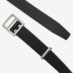 COMME des GARCONS HOMME｜コムデギャルソンオム STEER OIL SMOOTH BUCKLE LEATHER BELT〈30mm〉スムースバックル ロゴ刻印 レザーベスト
