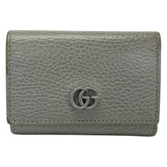 GUCCI 구찌 3 접는 지갑 GG 마몬트 644407 회색 가죽