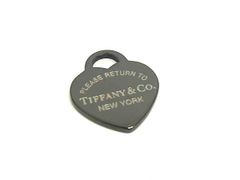 TIFFANY＆Co ティファニー ペンダント リターントゥティファニー ブラック系 チタン SV925 レディース ハートタグ ネックレストップ 超美品