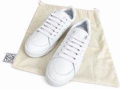 新品未使用　LOEWE (ロエベ) アナグラム レザー ローカット　スニーカー　ホワイト　592206　メンズ　サイズ４１（約26.0cm〜26.5cm）