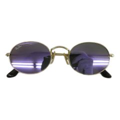 レイバン RAY BAN 眼鏡 サングラス メタルフレーム ミラーレンズ オーバル べっ甲柄 51□21 ゴールド色 /XZ ■GY18