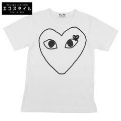 PLAYCOMMEdesGARCONS プレイ 꼼데가르송 Tシャツ トップス メンズ ホワイト×ブラック XS AX-T102 26年製 XS