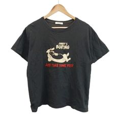 フリークスストア FREAKS STORE Tシャツ プリント クルーネック 半袖 F チャコールグレー NP ■ECA010