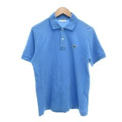 ラコステ LACOSTE L.12.12 ポロシャツ 半袖 ロゴ刺繍 4 水色 ライトブルー L1212A /NU ■ECF010