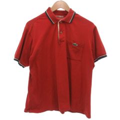 ラコステ LACOSTE ポロシャツ 無地 半袖 ロゴ ポケット 5 赤 レッド 紺 ネイビー 白 ホワイト /EO ■ECF010