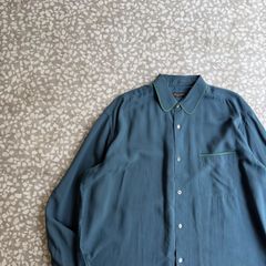 [ Archive アーカイブ Y2K ]CDG homme plus / 80’s rayon shirt size M　コムデギャルソン　ギャルソンオムプリュス　80年代　川久保怜　長袖シャツ　無地　プレーン　モード　レーヨン
