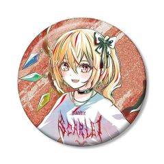 중고 バッジ・ビンズ フランドール・スカーレット 松本能人イラスト 現代風ファッションver. Ani-Art 75mmグリッター缶バッジ 「東方Project」