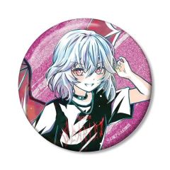 중고 バッジ・ビンズ レミリア・スカーレット 松本能人イラスト 現代風ファッションver. Ani-Art 75mmグリッター缶バッジ 「東方Project」