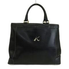 キタムラ Kitamura トートバッグ ハンドバッグ ショルダーバッグ 2WAY 本革 レザー Kロゴ 黒 ブラック /XZ ■GY11