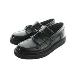 ジョージコックス GEORGE COX フレッドペリー FRED PERRY SB8355 TASSEL LOAFER ローファー モカシン レザー ロゴ US6 25cm 黒 ブラック ■GY18 /MQ