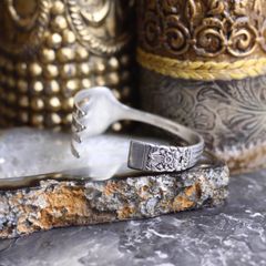 19th CENTURY~THE EARLY 20th CENTURY EU VINTAGE SILVER CUTLERY FORK BANGLE/19세기~20세기 전반 유럽 헌 옷 실버 칼 붙이 포크 뱅글