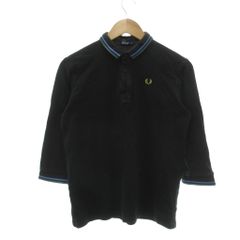 フレッドペリー FRED PERRY FRED PERRY × BEAMS 別注 ポロシャツ M 黒 ブラック 七分袖 FZ1336 /NU ■IBO101