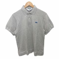 ラコステ LACOSTE CHEMISE ポロシャツ 半袖 ロゴ刺繍 コットン 4 グレー PH030P ■IBO100