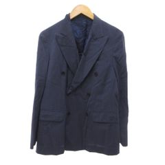 ディストリクト ユナイテッドアローズ District UNITED ARROWS テーラードジャケット ダブルブレスト ピークドラペル 46 紺 ネイビー /JS