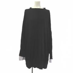 ワイズ Y's SHIRT SLEEVE LINING JERSEY KNIT DRESS ニット ワンピース 長袖 YY-K69-246 ブラック M