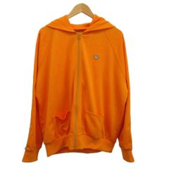 ヒューマンメイド HUMAN MADE ZIP-UP HOODIE パーカー フーディー ジャージ 長袖 ジップアップ サイドラインテープ ハート ロゴ ワッペン XXL オレンジ HM30CS019 /XZ ■GY18