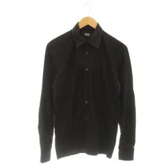 ラフ バイ ラフシモンズ RAF BY RAF SIMONS シャツ 長袖 ロゴ刺繍 S ブラック /HK ■GY01