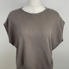 GU サマーニット M ブラウン フレンチスリーブ ニットトップス 20251010-0016-R