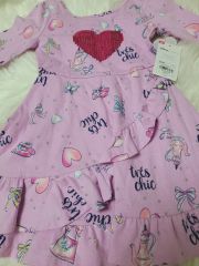 ディズニー 女の子 원피스 ピンク 3T Tシャツ
