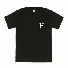 新品 HUF(ハフ) Tシャツ Sサイズ CLASSIC H POCKET TEE-BLK (WHT print)