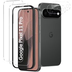 【新品】 Blackboom 対応 Google Pixel 11 Pro ガラスフィルム【2枚】＋カメラフィルム【2枚】高透過率 ガイド枠付き 貼り付け簡単