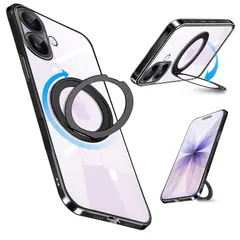 【新品】 Zabarsii iphone 17 用 ケース リング付き カメラフィルム付き アイフォン 17用 カバー あいふぉん17 ブラック