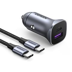 UGREEN【最大PD30W／USB?C＆USB?A／ミニ小型】カーチャージャー シガーソケット 60W充電ケーブル付属 CD130 | SCP22.5W／急速充電／PD3.0／QC3.0／PPS対応／DC12?24V車対応／車載充電器／コン dc675768