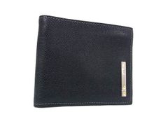 Cartier カルティエ 二つ折り財布 サントス ドゥ カルティエ L3000773 ブラック系 レザー メンズ 札入れ 美品