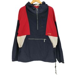 エルエルビーン L.L.Bean 90s 三角タグ USA製 Outdoor Sports ロゴ刺繍 ハーフジップ ナイロン アノラック ジャケット メンズ import：L