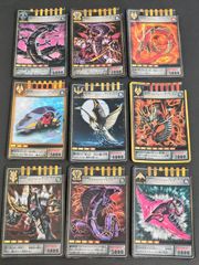 eb645 仮面ライダー龍騎 アドベント カード 9枚 まとめ 暗黒龍ドラグブラッカー 獣帝ジェノサイダー 無双龍ドラグレッダー ライドシューター龍騎 閃光の翼ブランウイング 烈火龍ドラグランザー メタルゲラス ベノスネーカー