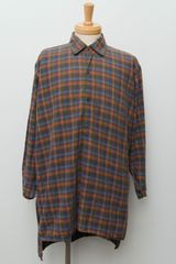 ユーロ 古着 70's チェック柄 ユーロ グランパシャツ