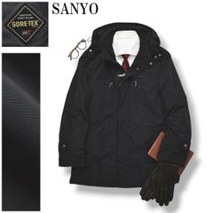산요 SANYO 고아텍스 GORE-TEX 후드 필드 코트 다운 라이너 포함 방수 투습 비즈니스 캐주얼 산요 상회 LL 블랙 남성