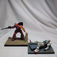 ガンダムRX-78「ガンダム起動！」ポリストーンコレクション　テキサスの攻防 ゲルググMS-14Sシャア専用 セット