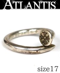 CHROME HEARTS 新宿店 クロムハーツ CHプラス フラットネイル リング 指輪 メンズ シルバー SV925 約17号 32256