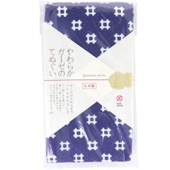 3点セット ジャパニーズスタイル 小紋 やわらかガーゼのてぬぐい いげた 約34×90cm JS-6137 1枚入