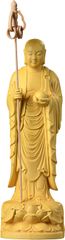 特価セール 祈る 厄除け 柘植の木 子育て 木彫り置物 水子供養 仏壇仏像 守護 地蔵菩薩 高さ22.5cm×巾6cm×奥行5cm 仏像