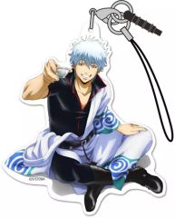 중고 ストラップ キャラクター 坂田銀時 銀さんと一杯Ver. アクリルストラップ 「銀魂」