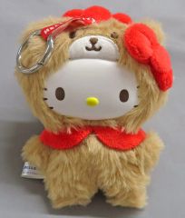 중고 봉제인형 마스코트, 봉제인형 배지 ハローキティ ファインフェイスミニ おともだち着ぐるみ 「 산리오 キャラクターズ」