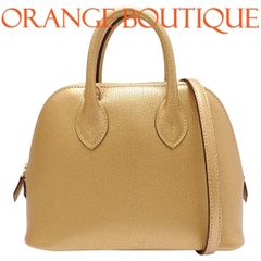【未使用】HERMES(エルメス) ボリード1923ミニ ドレ ゴールド金 シェーブルシャムキラ ゴールド金具 K刻印 ハンドバッグ 2WAY ショルダー レディース 40802223779【アラモード】
