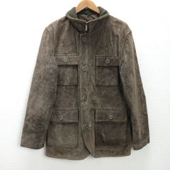 K■カルバンクライン Calvin Klein スエードレザージャケット M 茶 MENS■57 중고