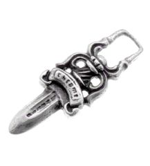 크롬 하트 CHROME HEARTS #5 DAGGER ZIP1 #5 대거 Zip 실버 목걸이 상단 54123