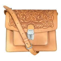 Katsuyuki Yoshida for COMME des GARCONS(カツユキヨシダフォーコムデギャルソン) 1990's~2000's Aoyama Original Floral Carved Leather Shoulder Bag 青山
