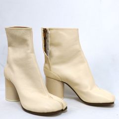 MAISON MARGIELA メゾンマルジェラ タビ ブーツ ショートブーツ 75MM ヴィンテージレザー ホワイト 36サイズ（約23cm）S58WU0260 P3753