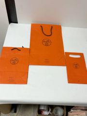 10441 HERMES エルメス 紙袋 ショッパー 3枚セット 大中小 オレンジ