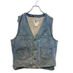 Wrangler 80s USA製 ヴィンテージ 裏ボア デニムベスト Vintage Fleece Lined Denim Vest S-8306