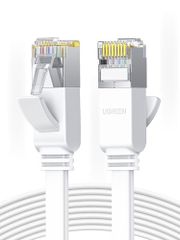 UGREEN LANケーブル CAT6 5Gbps 250MHz 超薄型フラットケーブル ホワイト ギガビット対応 RJ45 ツメ折れ防止 5M PC・ルーター・ゲーム機・テレビ・NAS対応 安定通信 ネットワークケーブル 省スペース 柔軟な 15e71b6b